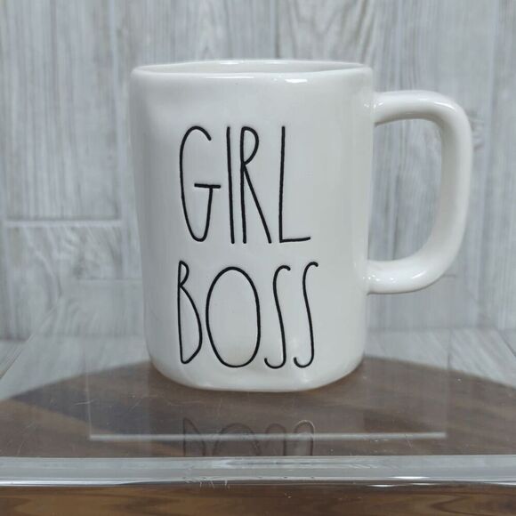 Magenta by Rae Dunn White Porcelain Girl Boss Tea Cup Mug - Picture 1 of 6